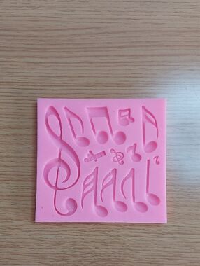 Pink Musical Notes Silicone Mold